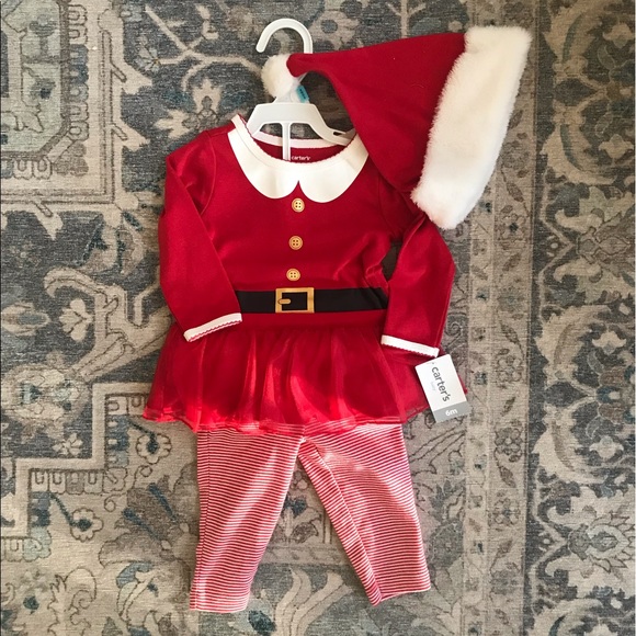 NEW 6M Santa baby girl 3 piece set - Picture 1 of 3